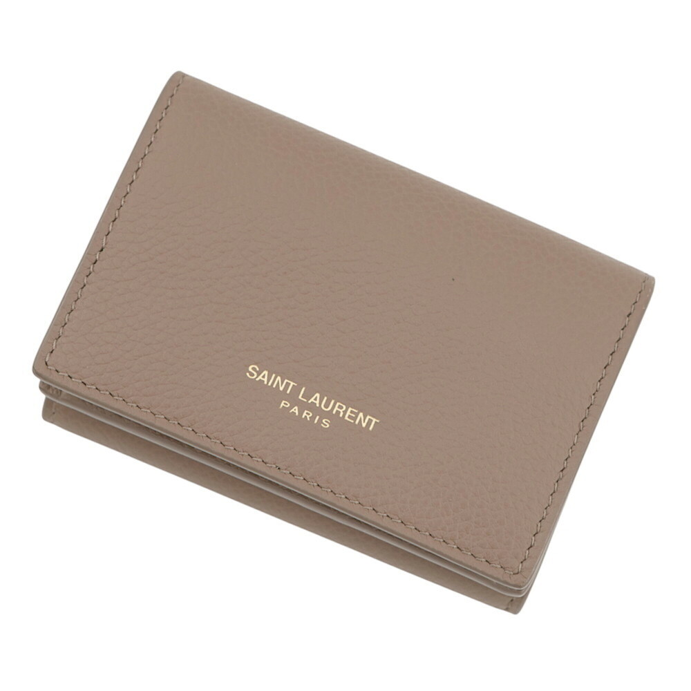 Yves Saint Laurent Saint Laurent Paris Tri-fold Wallet Compact Leather 678272...